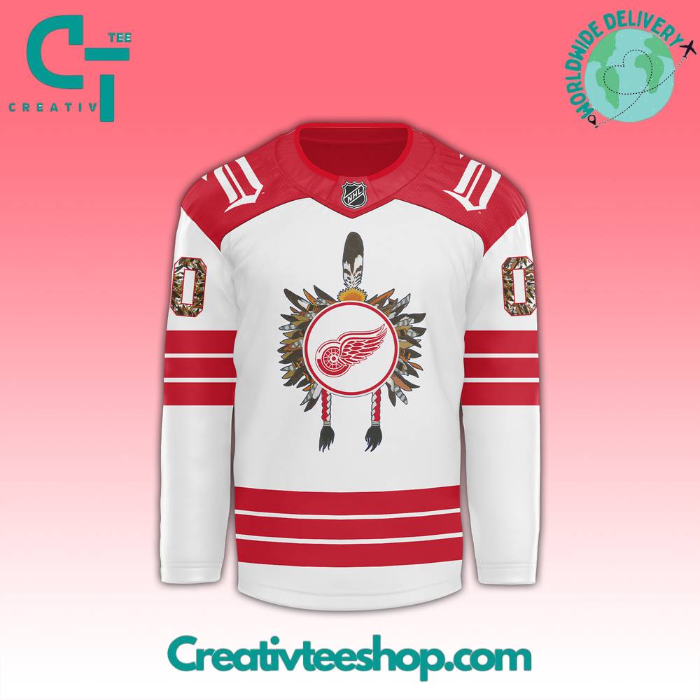 Detroit Red Wings Nhl 2024 Native American Heritage Month Hockey Jersey