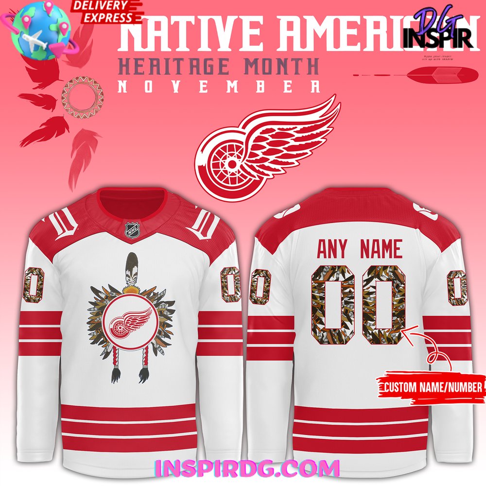 Detroit Red Wings Native American Heritage Month 2024 Hockey Jersey