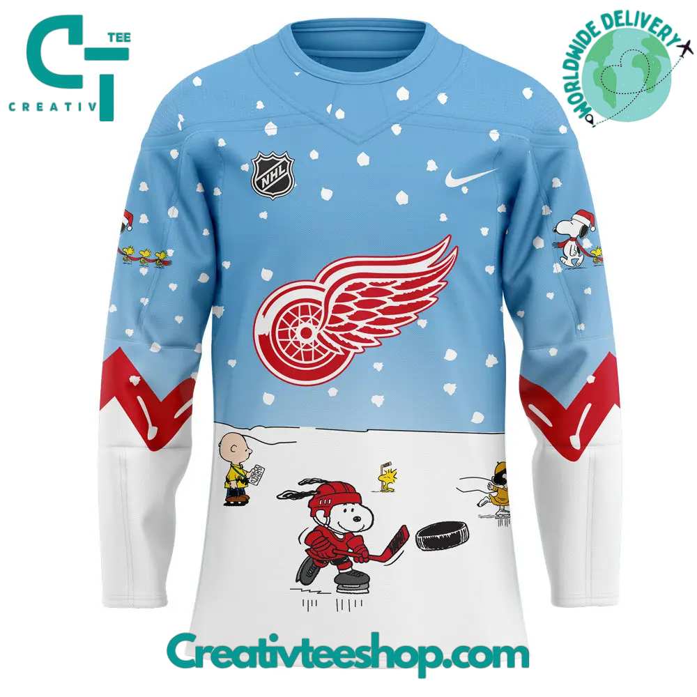 Detroit Red Wings Peanuts Holiday Speciality Hockey Jersey