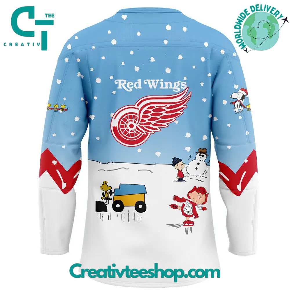 Detroit Red Wings Peanuts Holiday Speciality Hockey Jersey