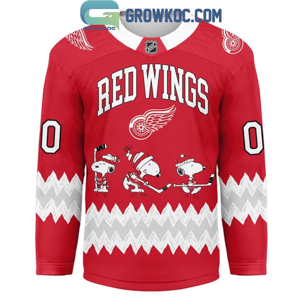 Detroit Red Wings Snoopy Peanuts Hockeytown Hockey Jersey