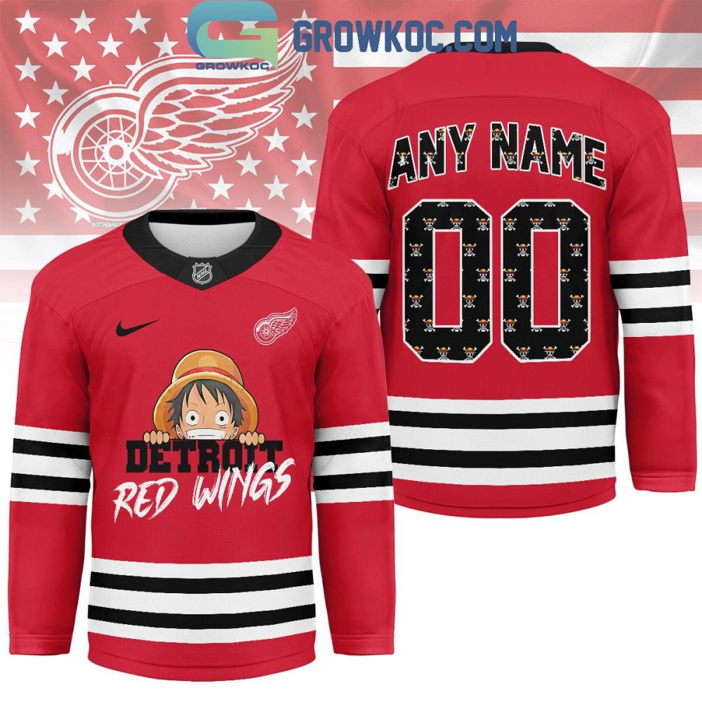 Detroit Red Wings X One Piece Hockey Jersey