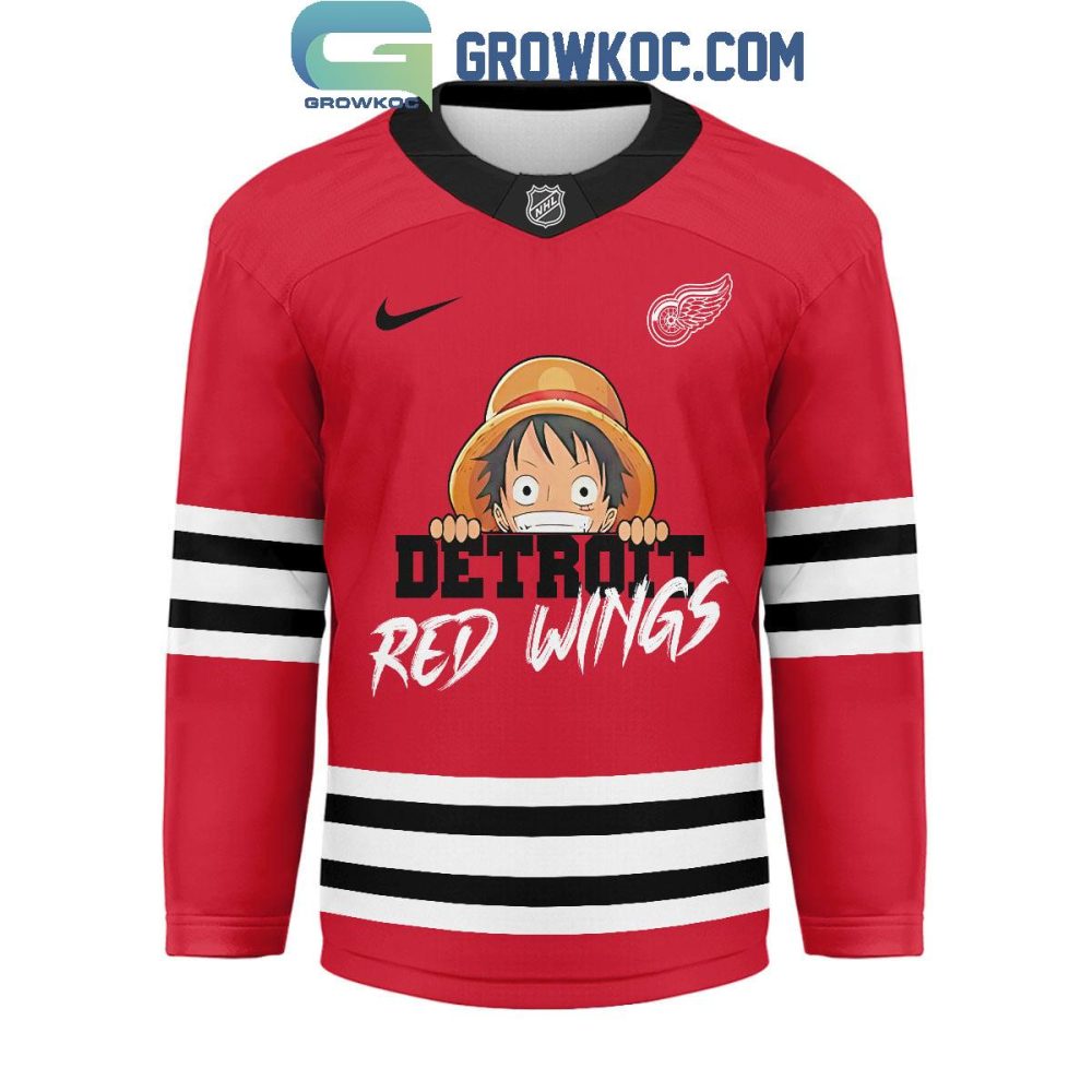 Detroit Red Wings X One Piece Hockey Jersey
