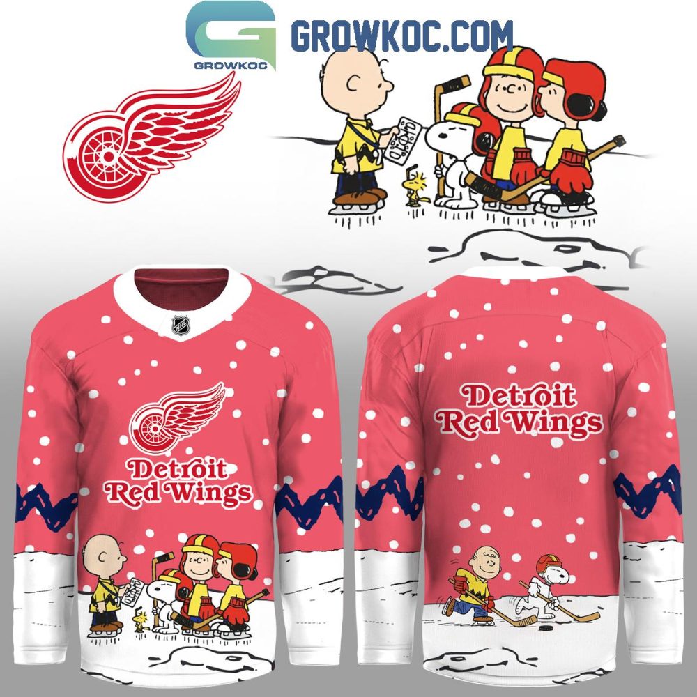 Detroit Red Wings X Snoopy Peanuts Christmas Jersey