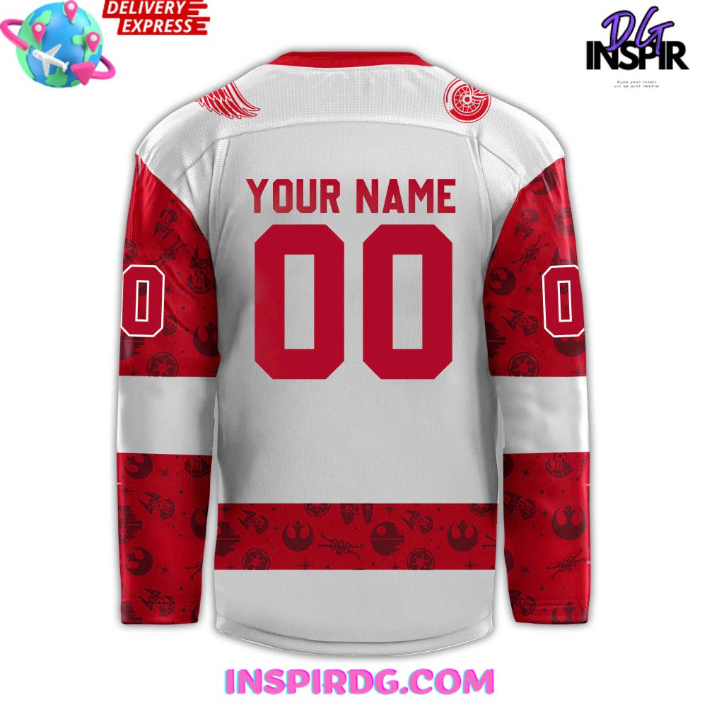 Detroit Red Wings X Star Wars Night 2024 Custom Hockey Jersey