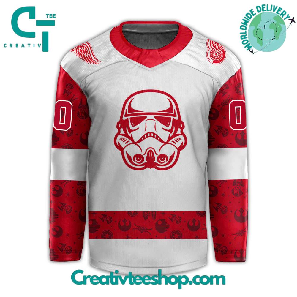 Detroit Red Wings X Star Wars Night 2024 Hockey Jersey