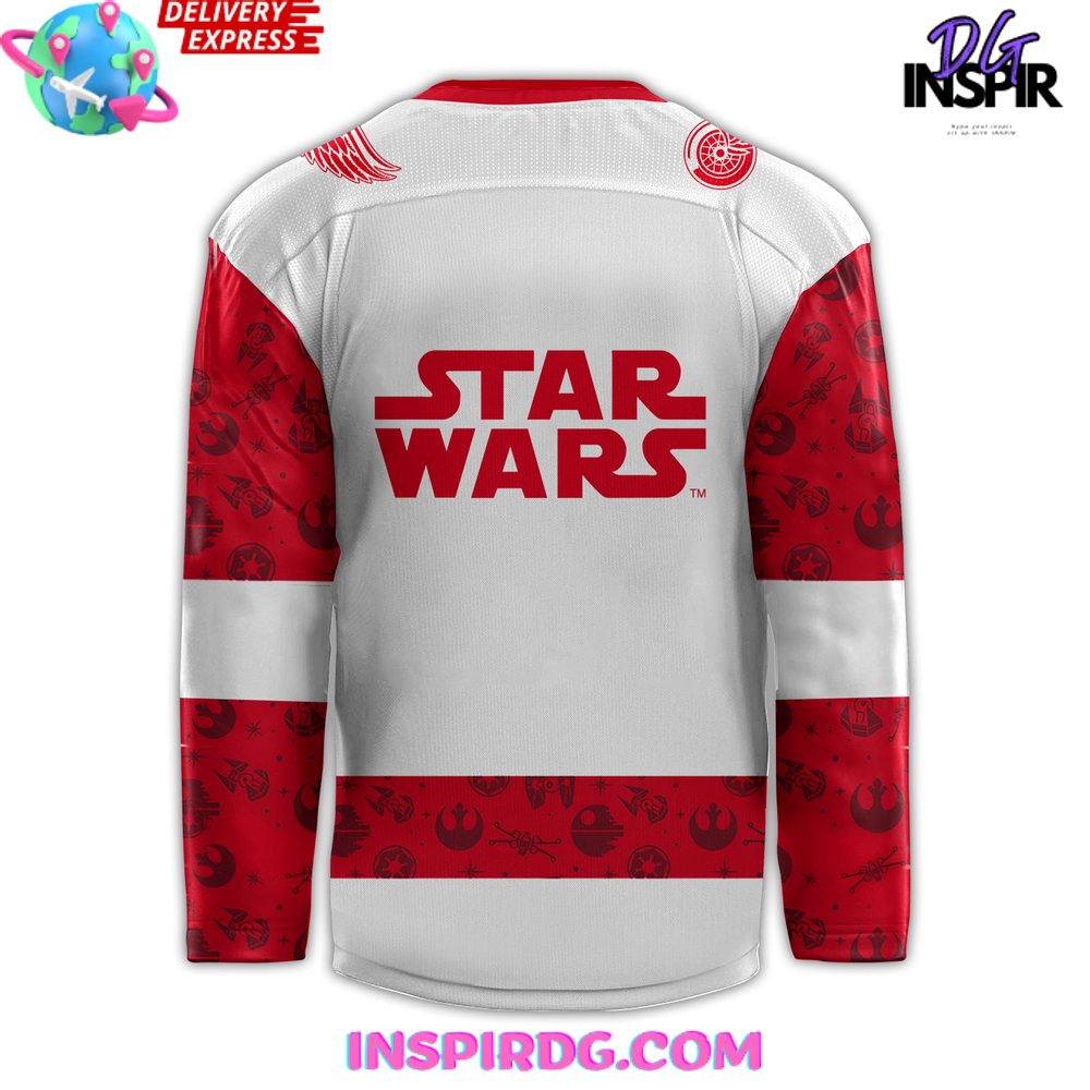 Detroit Red Wings X Star Wars Night 2024 Hockey Jersey