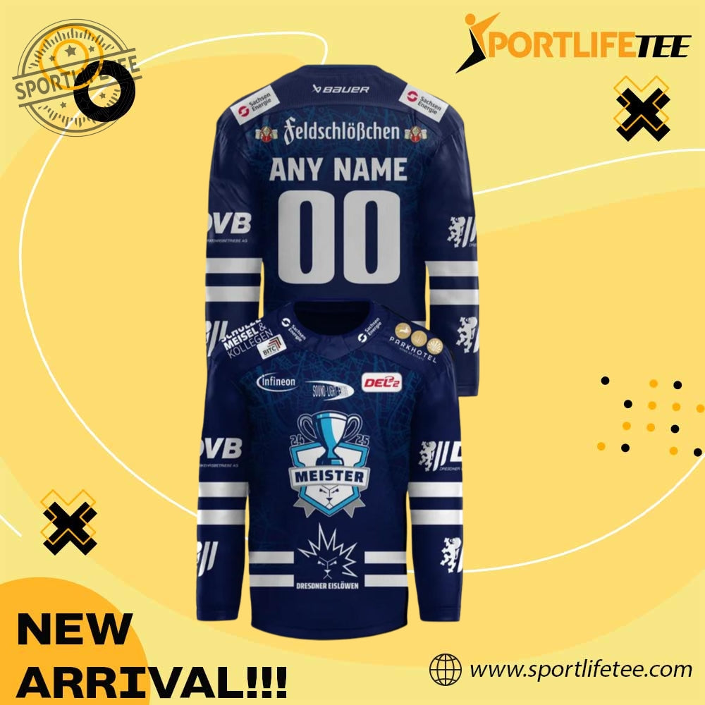 Dresdner Eislöwen Meister 2025 Hockey Jersey