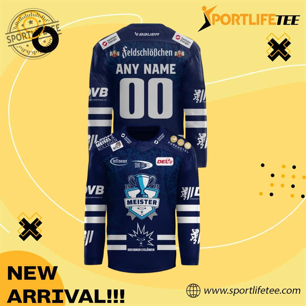Dresdner Eislöwen Meister 2025 Hockey Jersey