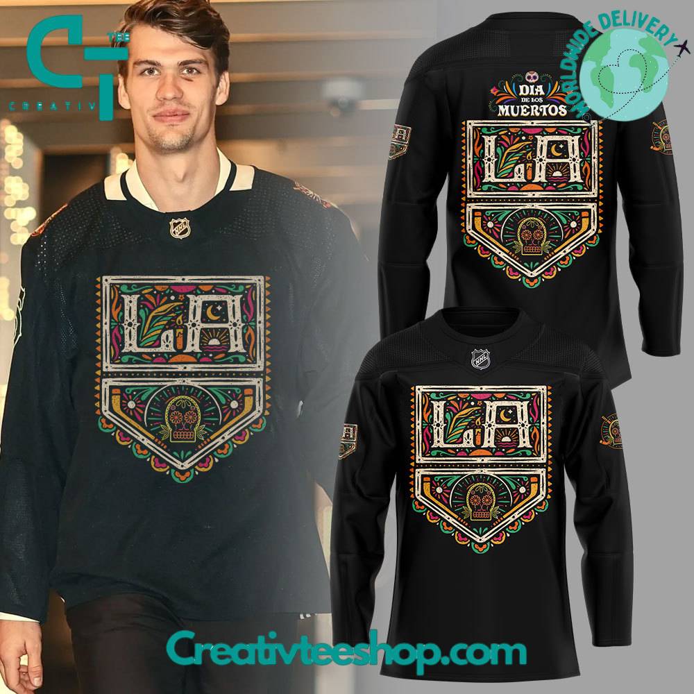 Los Angeles Kings Dia De Los Muertos Black Jersey