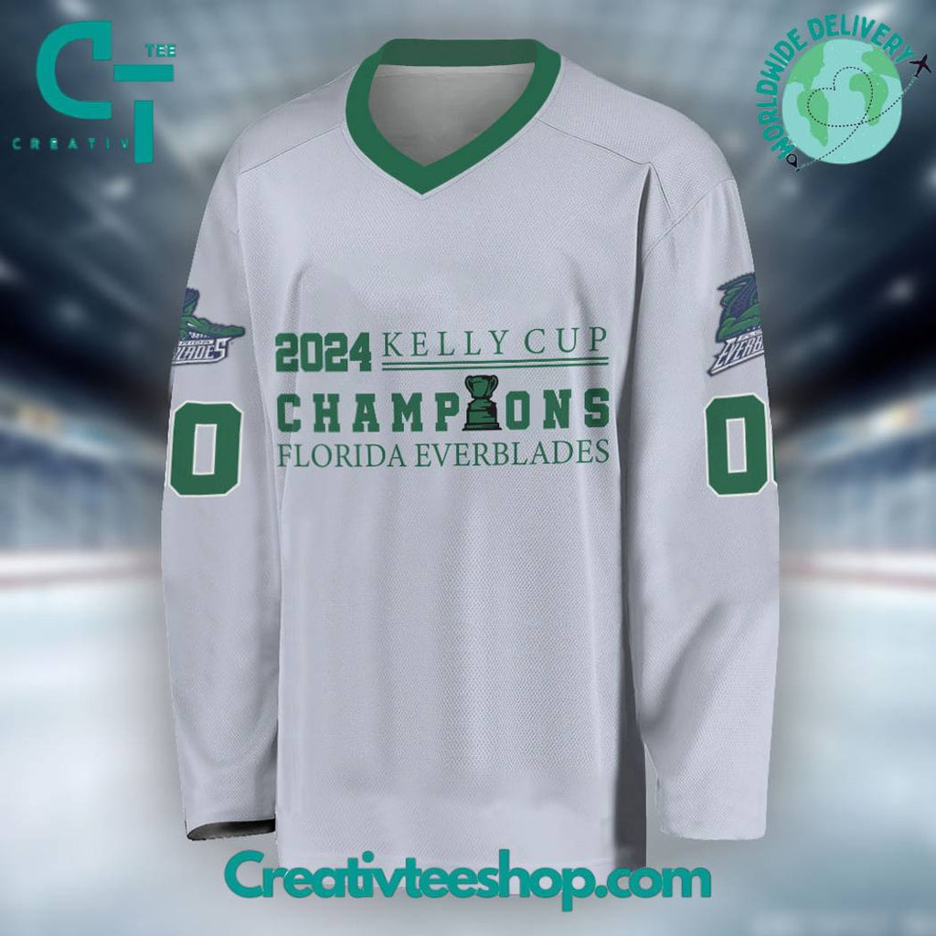 Echl Florida Everblades 2024 Kelly Cup Champions Hockey Jersey