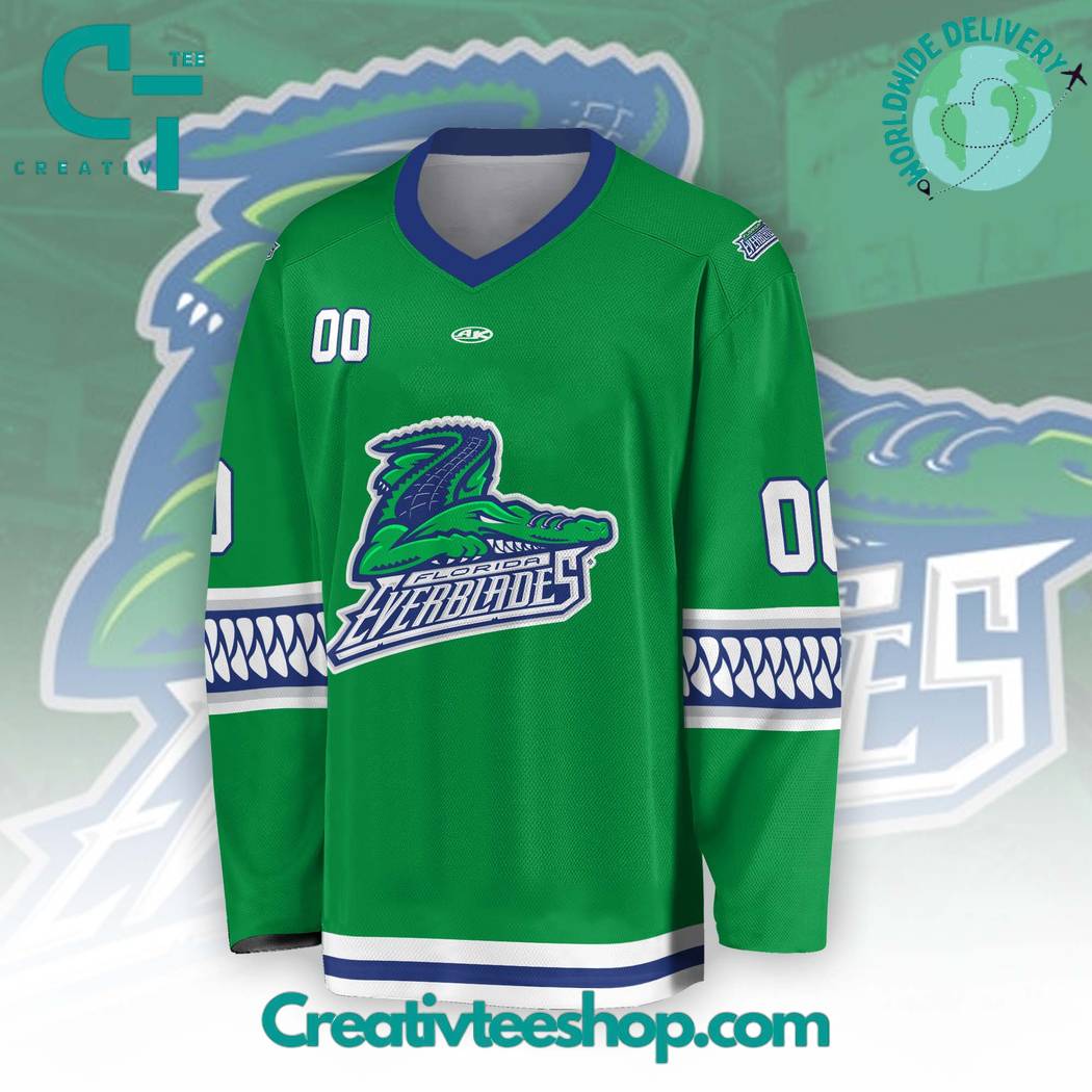Echl Florida Everblades Green Hockey Jersey