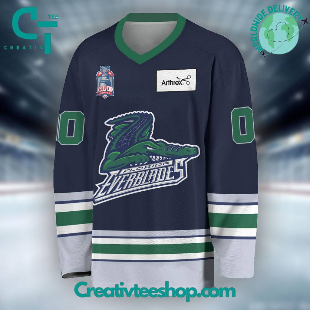 Echl Florida Everblades Why Always Us Navy Hockey Jersey