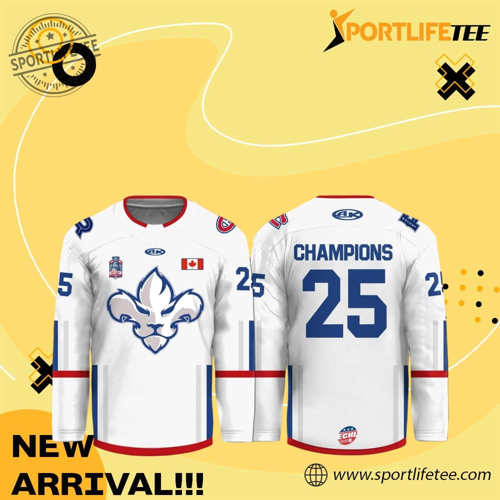Echl 2025 Troisrivieres Lions Champions Limited Hockey Jersey