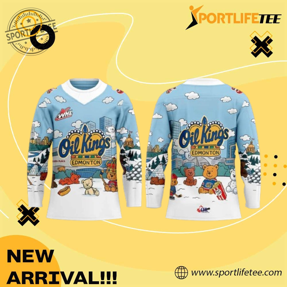 Edmonton Oil Kings X Teddy Bear Toss 2025 Hockey Jersey