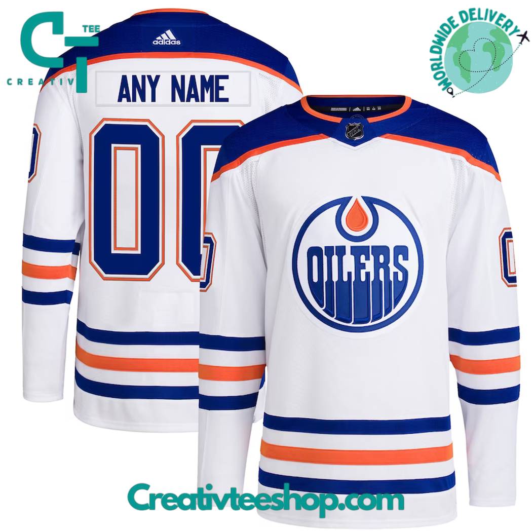 Edmonton Oilers Away White Hockey Jersey