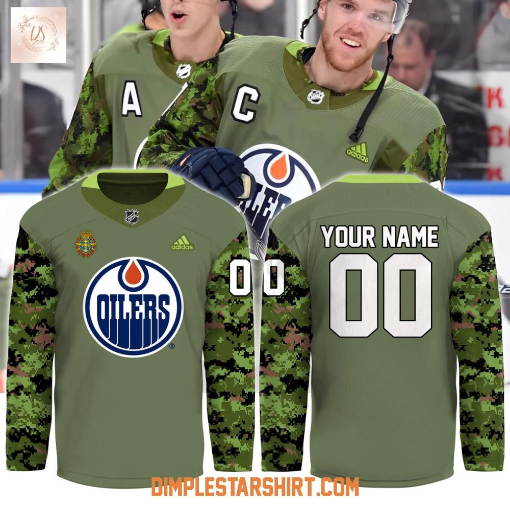 Edmonton Oilers Canadians Armed Force Appreciation Night Hockey Jersey