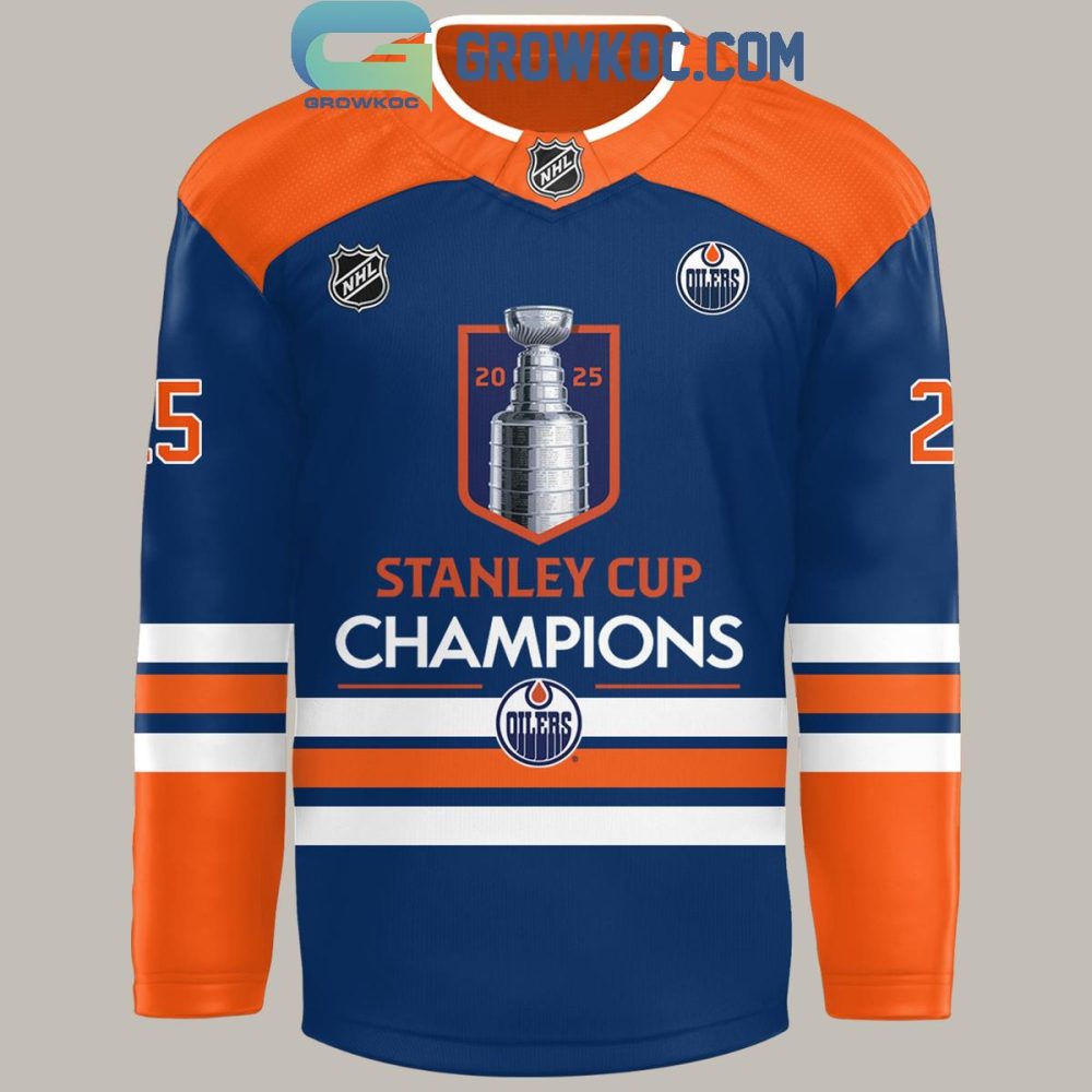 Edmonton Oilers Champion Nhl Stanley Cup 2025 Hockey Jersey