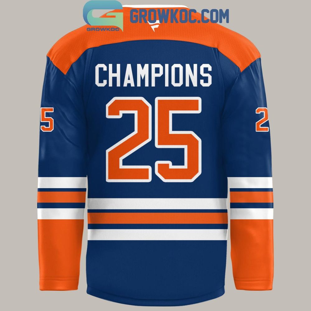 Edmonton Oilers Champion Nhl Stanley Cup 2025 Hockey Jersey