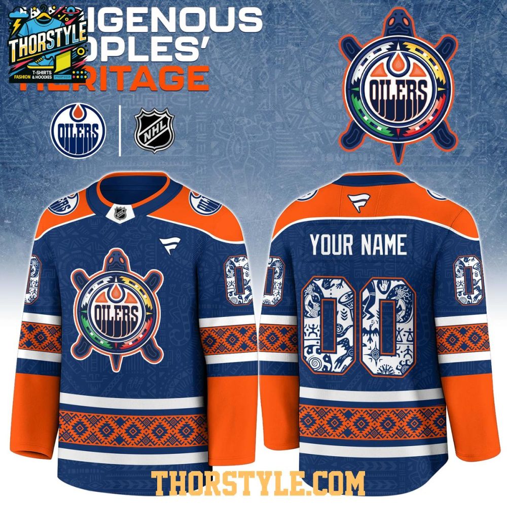 Edmonton Oilers Indigenous People Holiday 2025 Personalized Hockey Jersey
