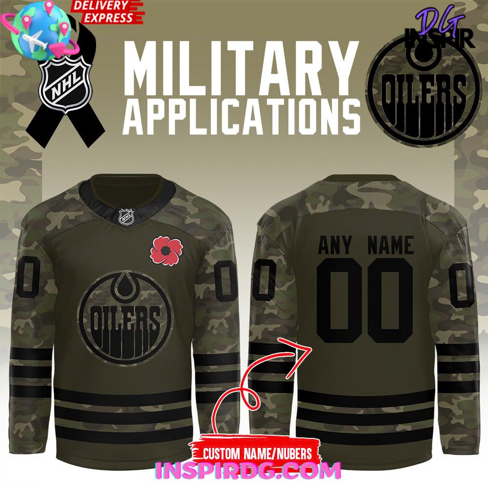 Edmonton Oilers Military Appreciation Night Special Hockey Jersey