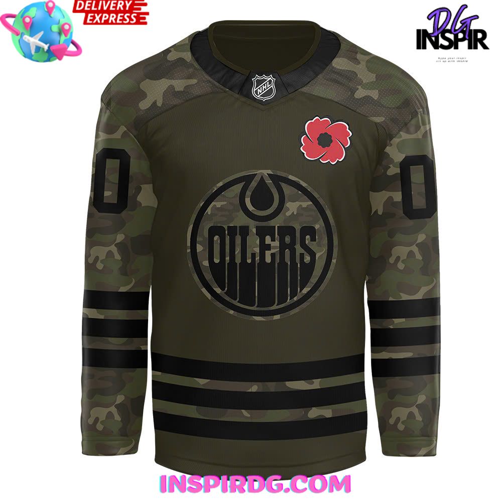 Edmonton Oilers Military Appreciation Night Special Hockey Jersey