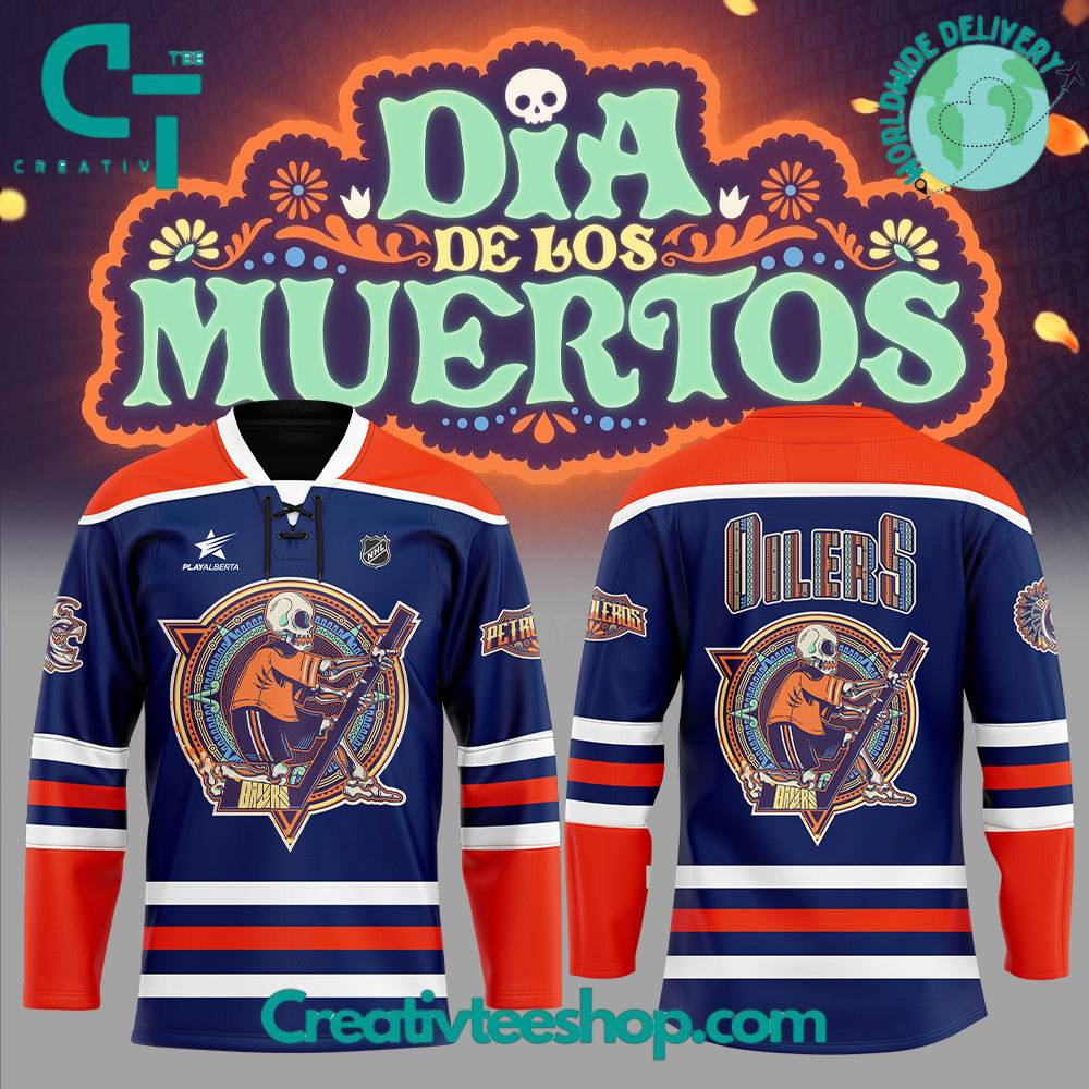 Edmonton Oilers Our Inaugural Dia De Los Muertos Hockey Jersey