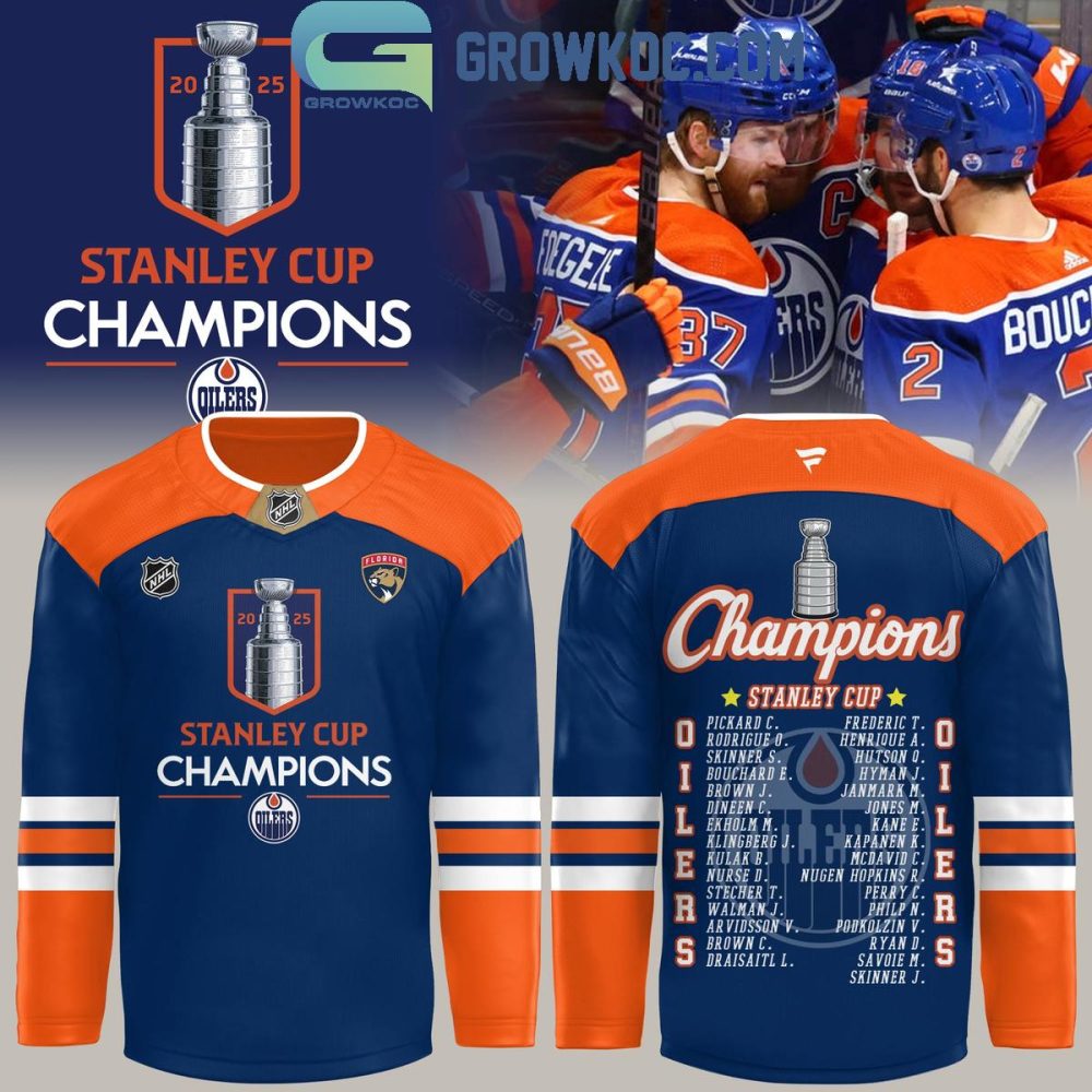 Edmonton Oilers Stanley Cup Champions 2025 Hockey Jersey