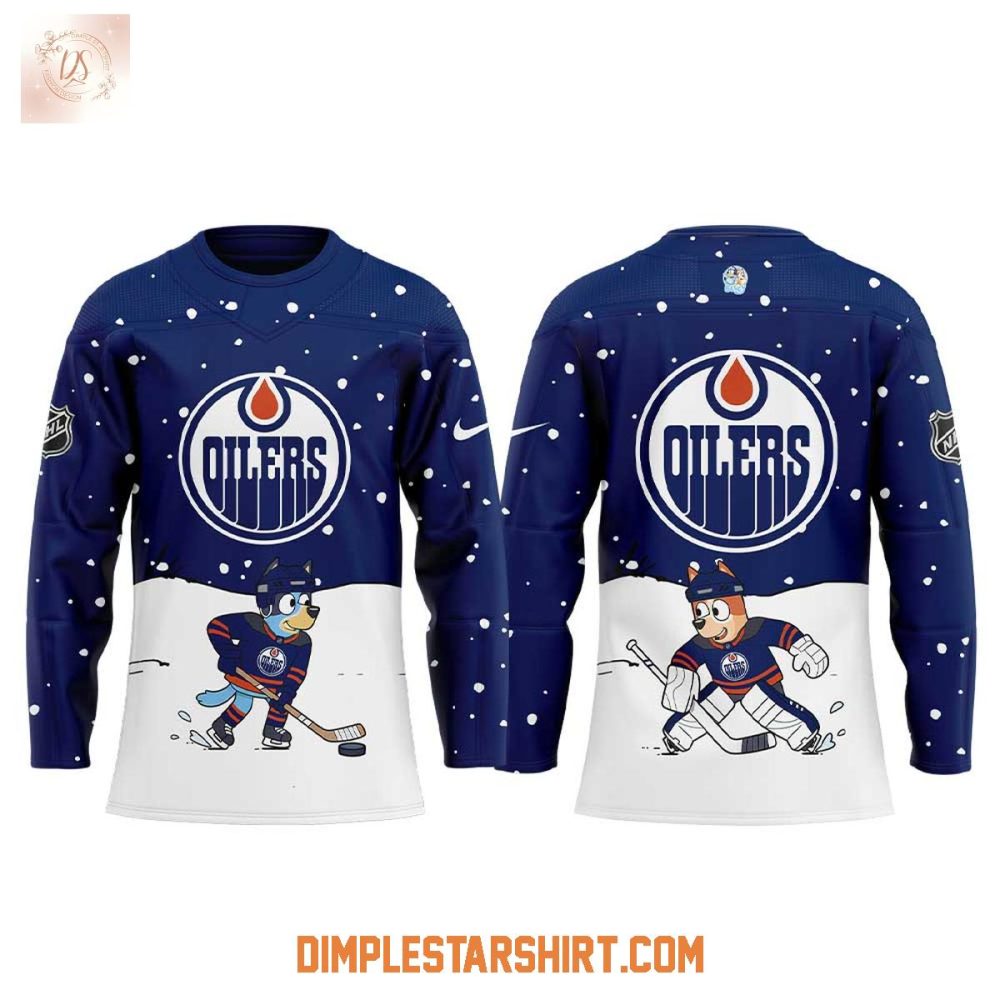 Edmonton Oilers X Bluey &amp; Bingo Hockey Jersey