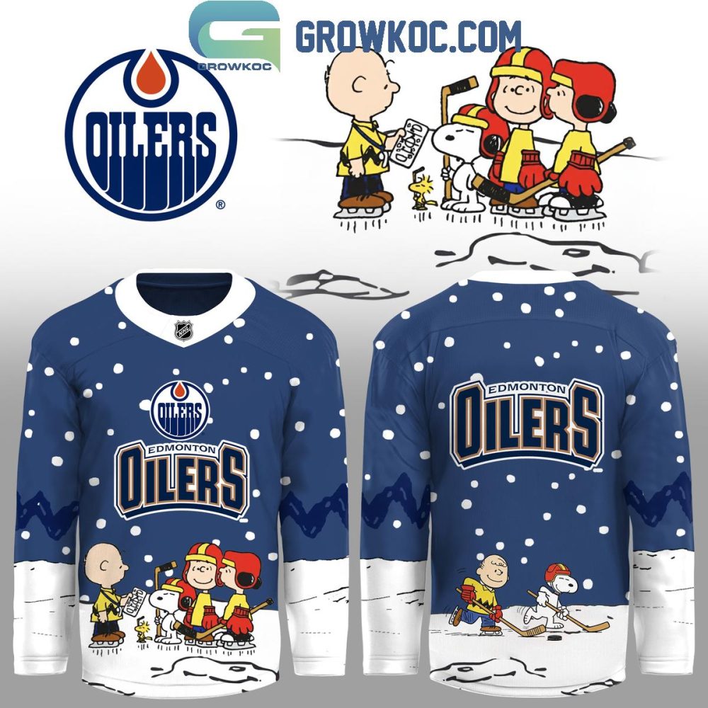 Edmonton Oilers X Snoopy Peanuts Christmas Jersey