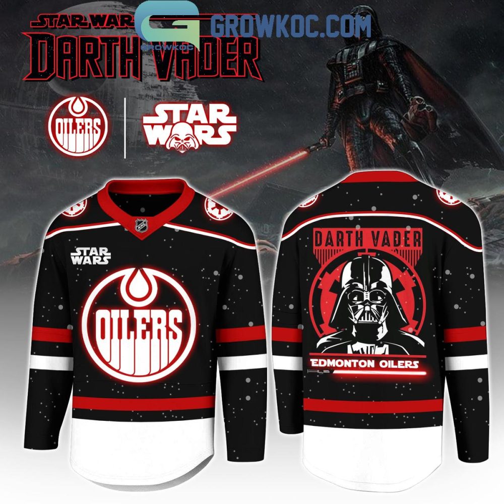 Edmonton Oilers X Star Wars Darth Vader Hockey Jersey