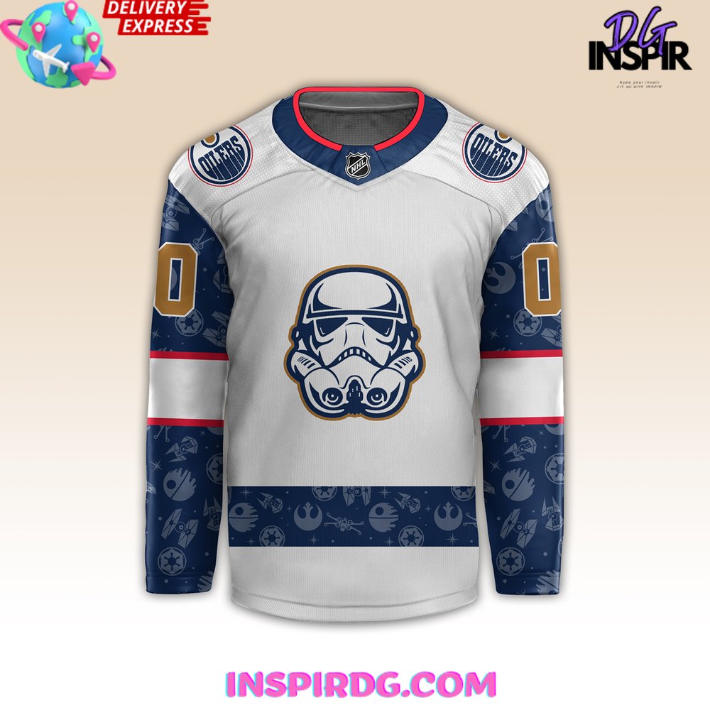 Edmonton Oilers X Star Wars Night 2024 Custom Hockey Jersey