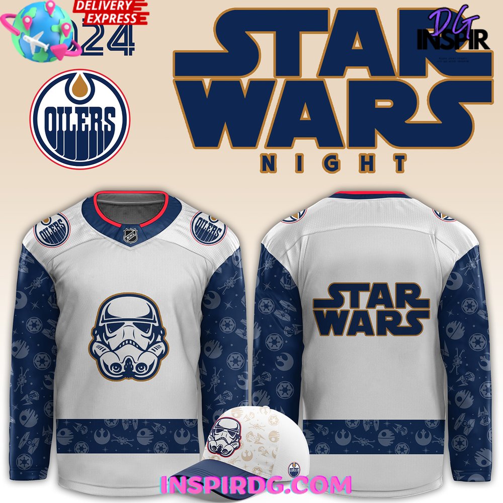Edmonton Oilers X Star Wars Night 2024 Hockey Jersey