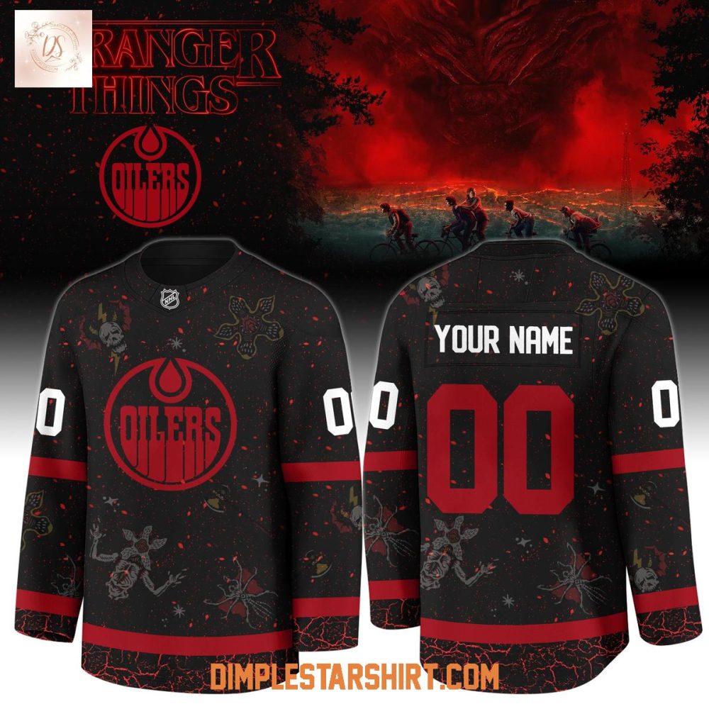 Edmonton Oilers X Stranger Things 5 Jersey