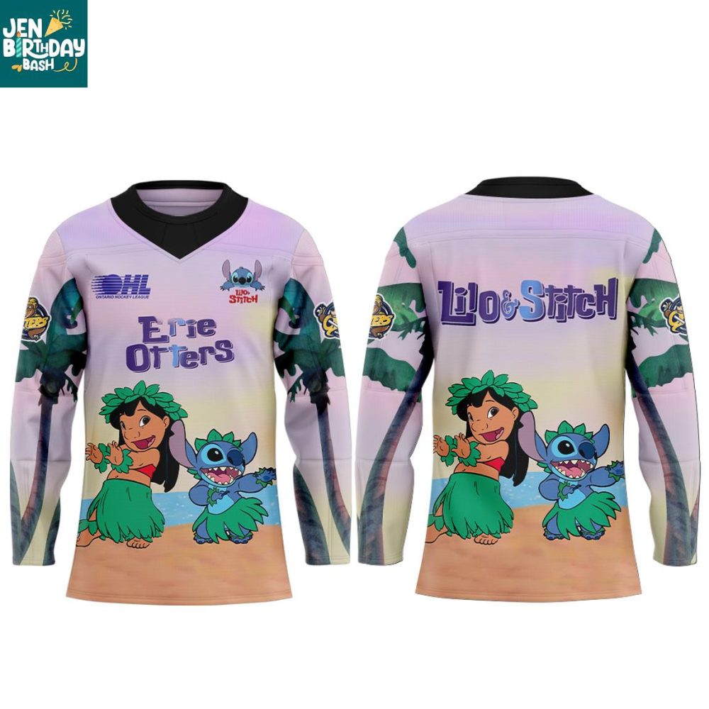 Erie Otters Lilo &amp; Stitch 2025 Hometown Hero Hockey Jersey