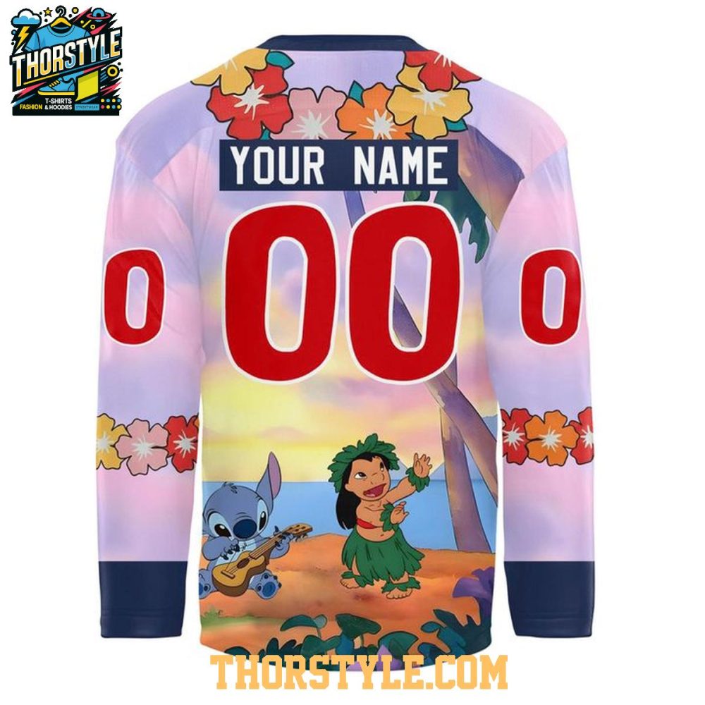 Evansville Thunderbolts 2026 Lilo &amp; Stitch Night Of Friends Personalized Hockey Jersey