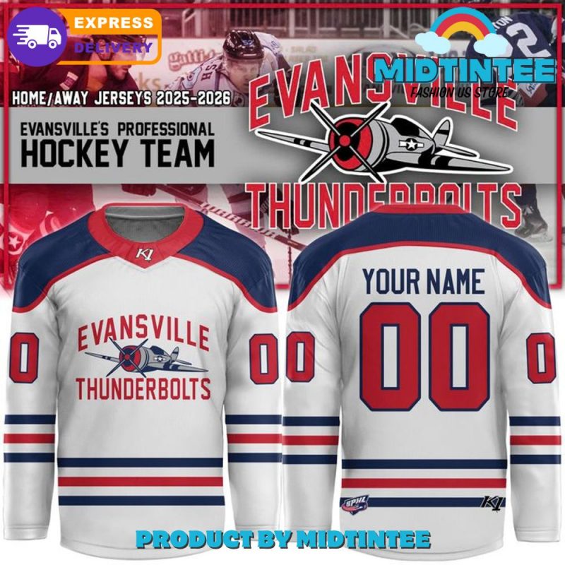 Evansville Thunderbolts Sphl Team 2025/26 Hockey Jersey