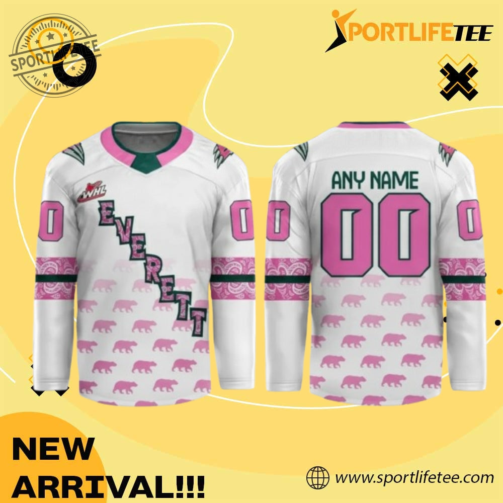 Everett Silvertips Cancer Specialty Hockey Jersey