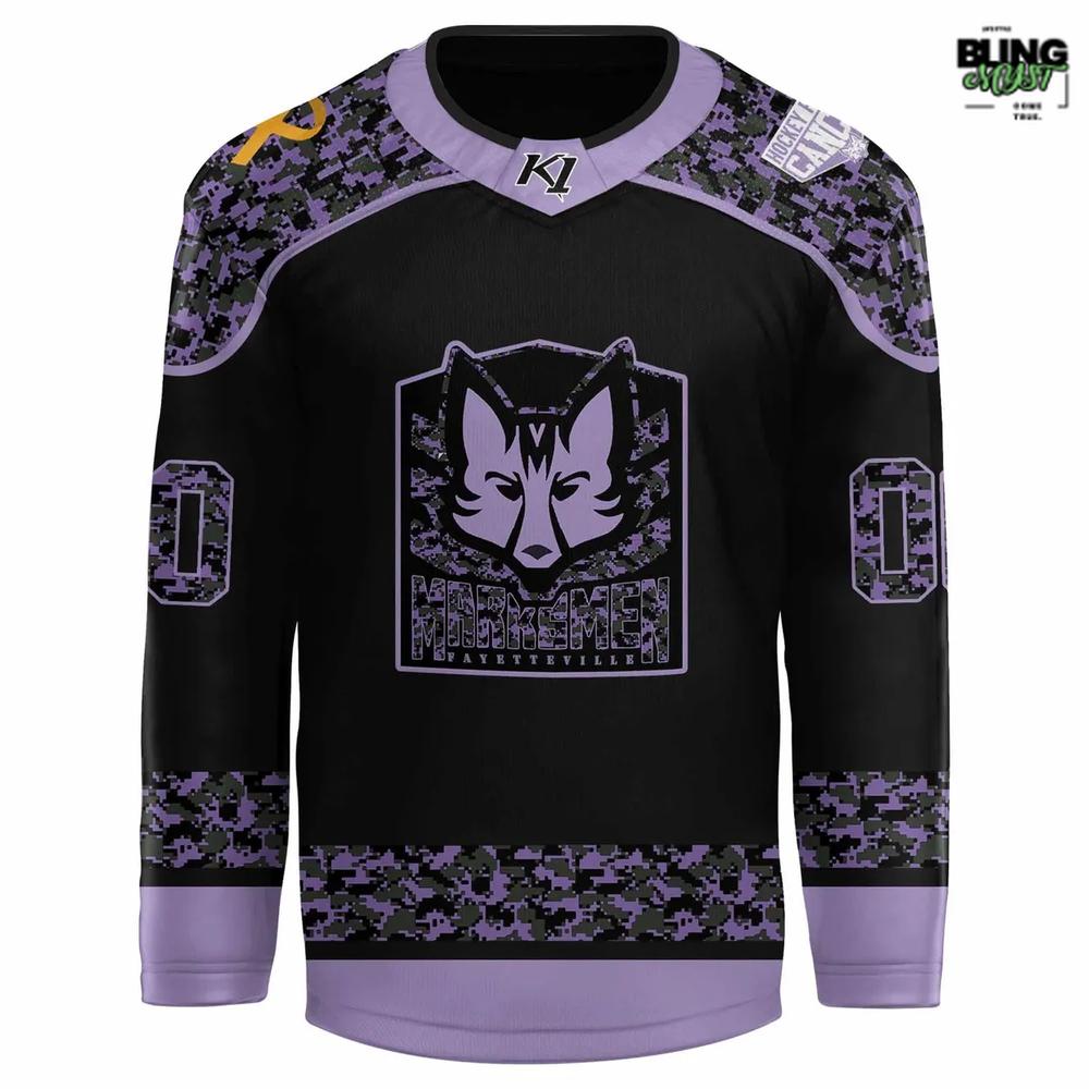 Fayetteville Marksmen Hockey Fights Cancer Night 2025 Hockey Jersey