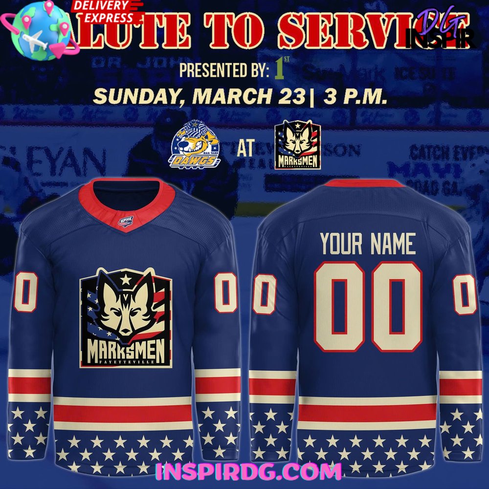 Fayetteville Marksmen Salute To Service 2025 Hockey Jersey