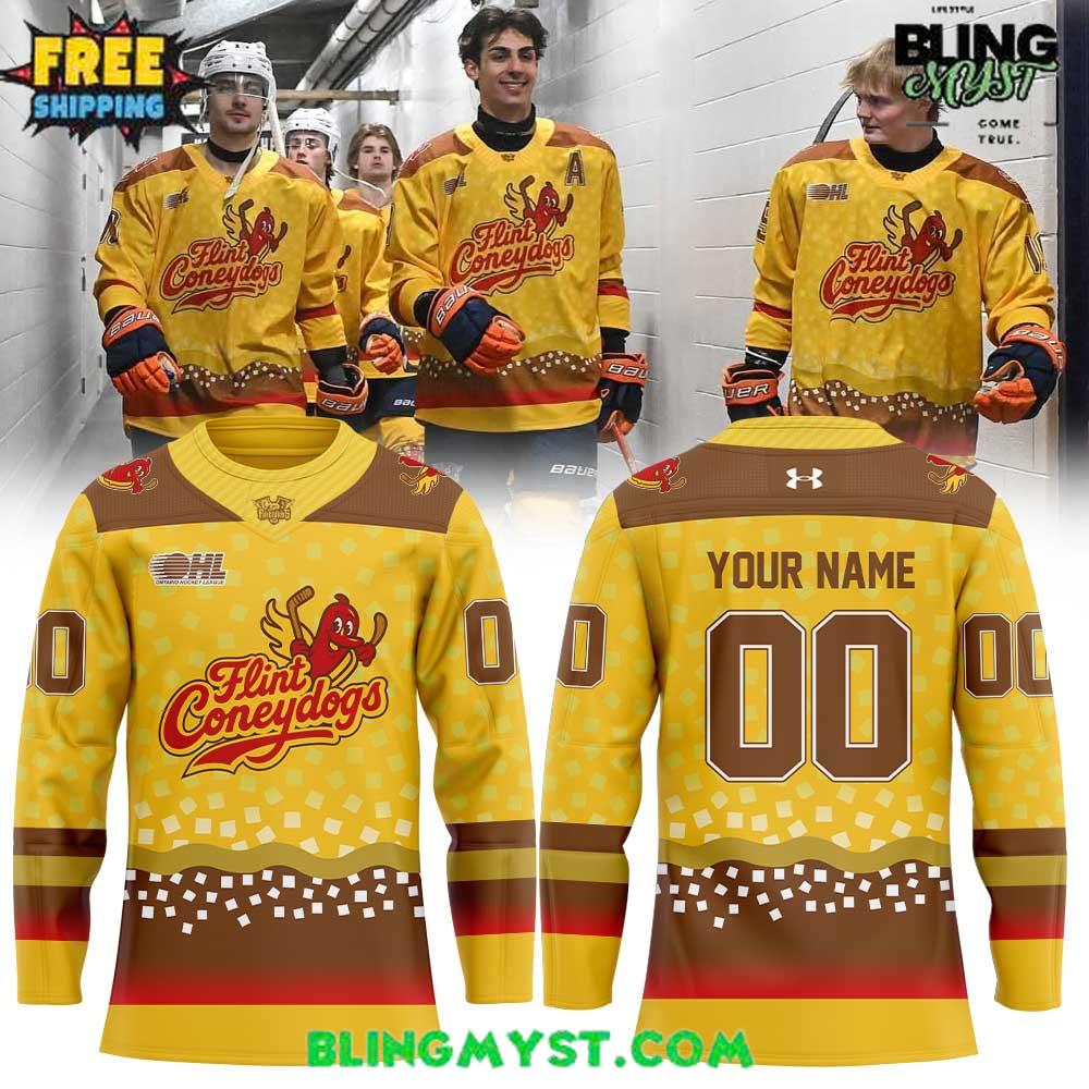 Flint Firebirds Flint Coneydogs 2026 Hockey Jersey