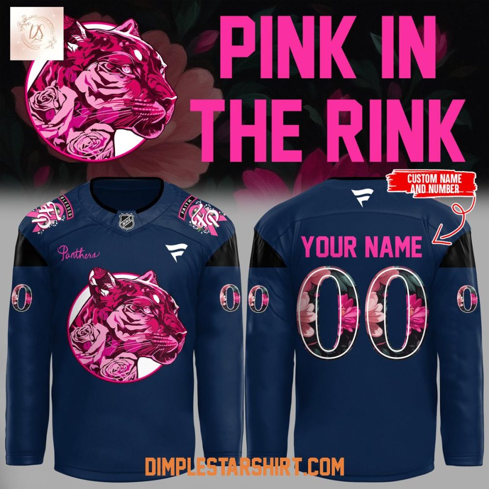 Flordia Panthers Pink The Rink Navy Hockey Jersey