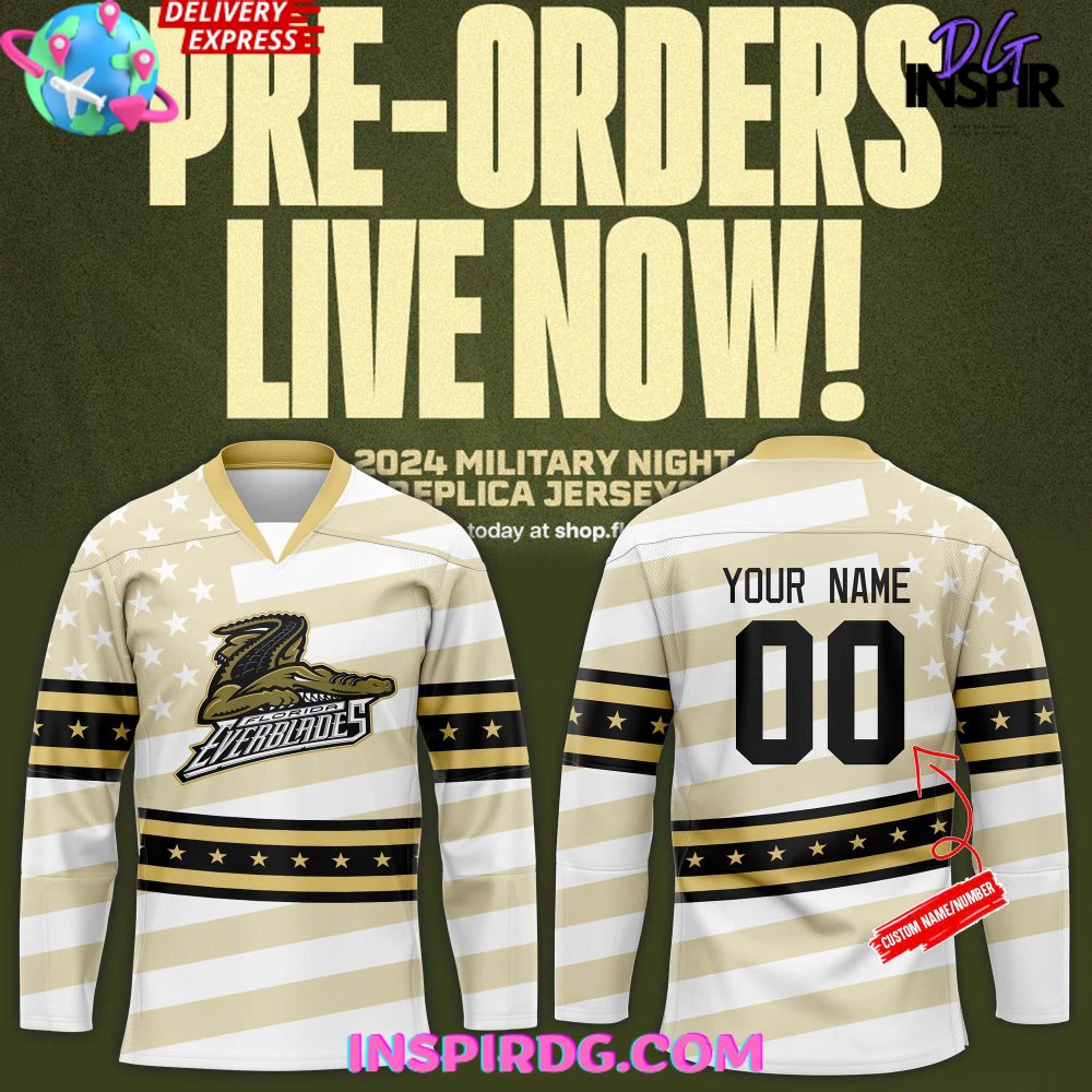 Florida Everblades Military Night 2024 Hockey Jersey