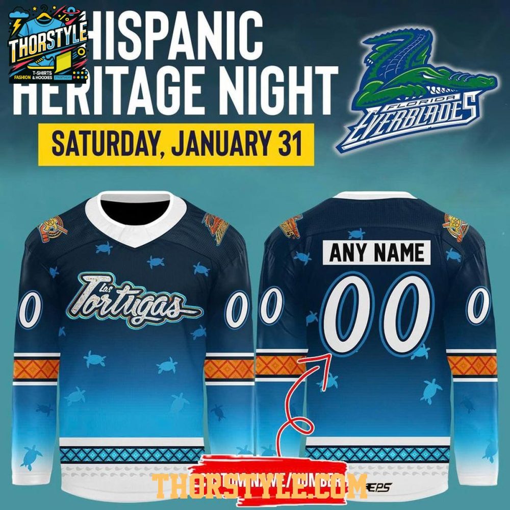 Florida Everblades 2026 Hispanic Heritage Night Personalized Hockey Jersey
