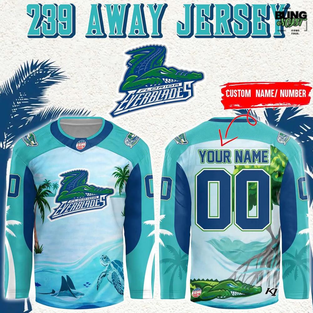 Florida Everblades 239 Away Hockey Jersey