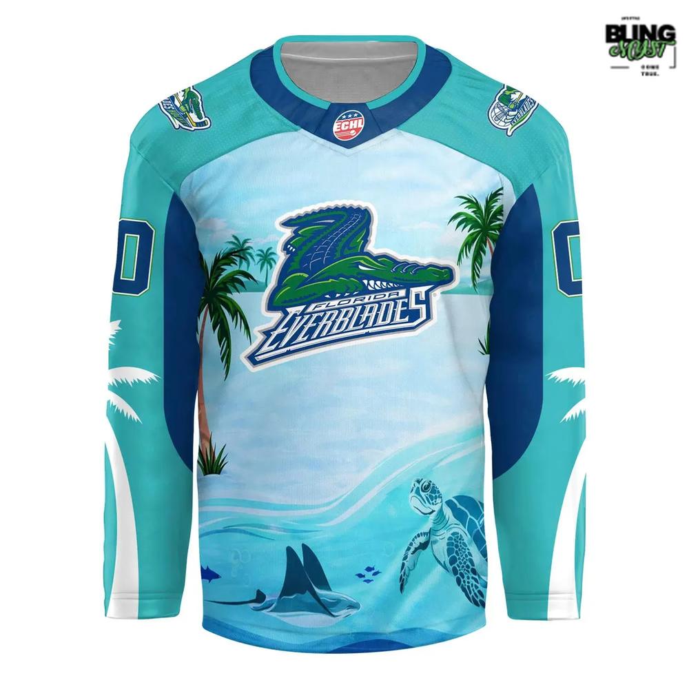 Florida Everblades 239 Away Hockey Jersey