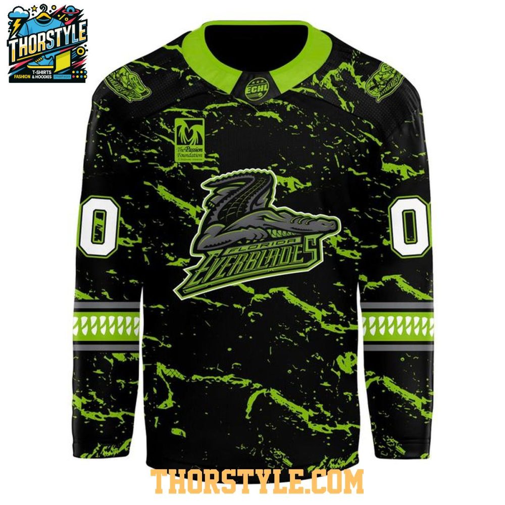 Florida Everblades Blackout Night 2025-2026 Game Personalized Hockey Jersey