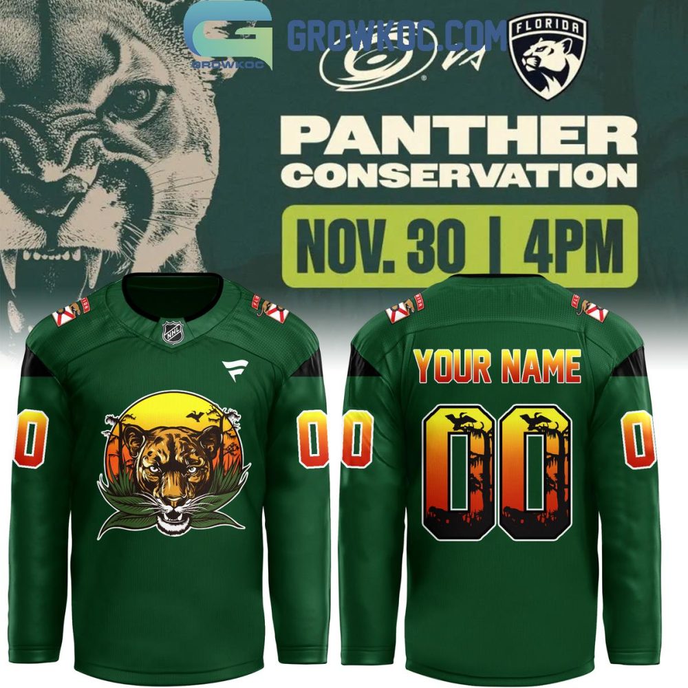 Florida Panthers 2024 Panther Conservation Night Personalized Fan Hockey Jersey