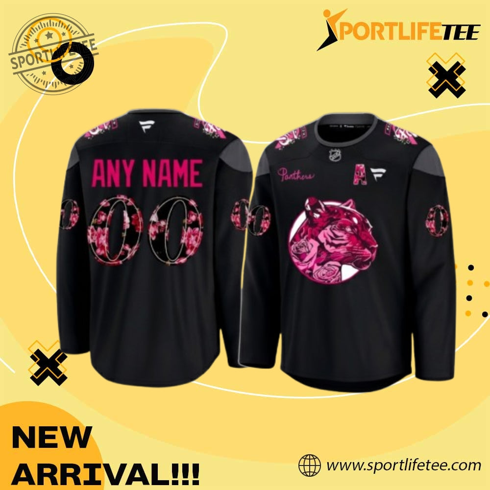 Florida Panthers Black Pink Hockey Jersey