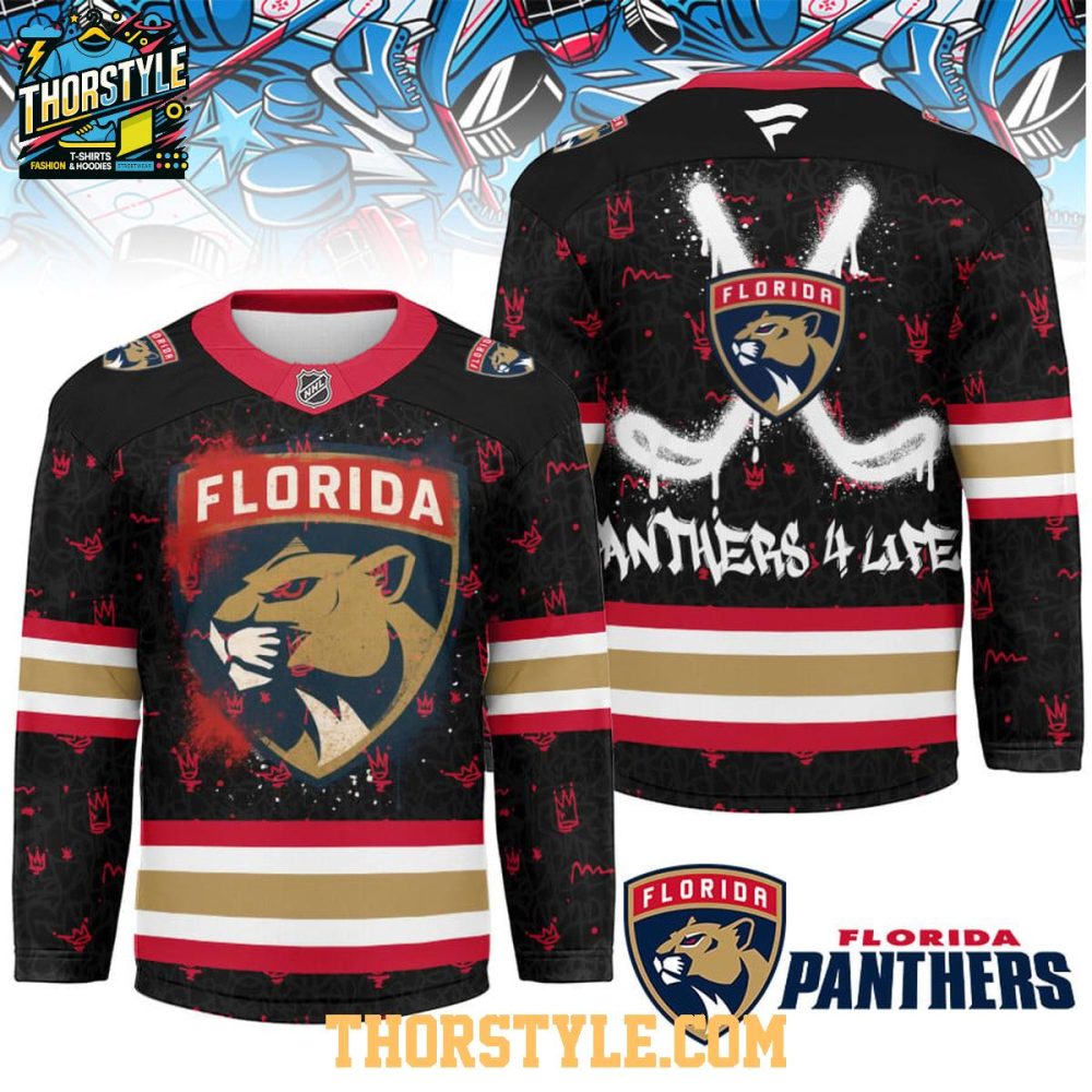 Florida Panthers Graffiti For Life 2025 Personalized Hockey Jersey